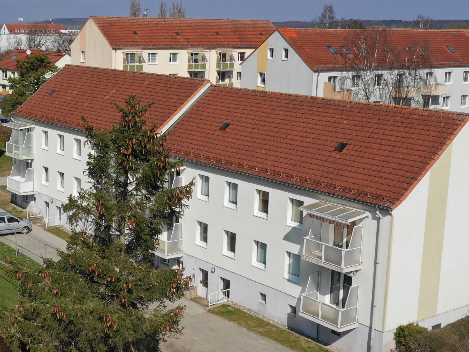 Friedensstraße Luftaufnahme