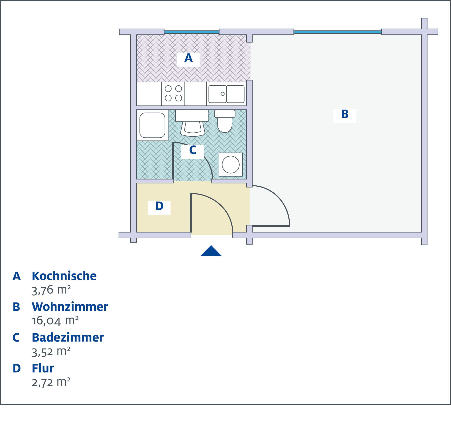 GR-Binz-1o 1 – Raumwohnung, ca. 26 m², Dünenstr., Dollahner Str.