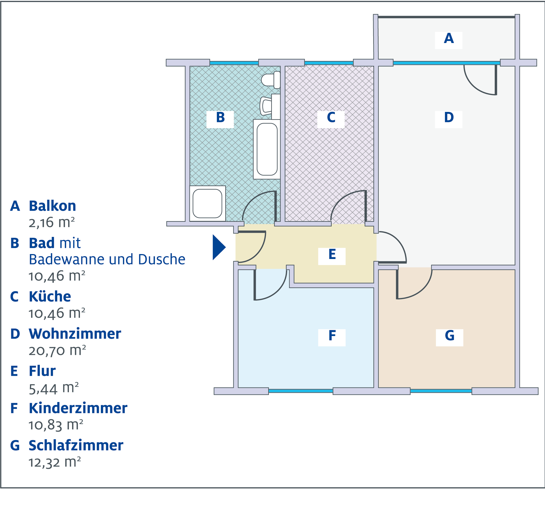 GR-Binz-3o 3 – Raumwohnung, ca. 72 m², Dollahner Str.